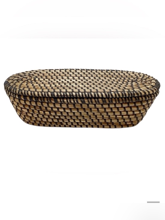 Other - 🌺 Boho Woven Sweetgrass Basket with Lid